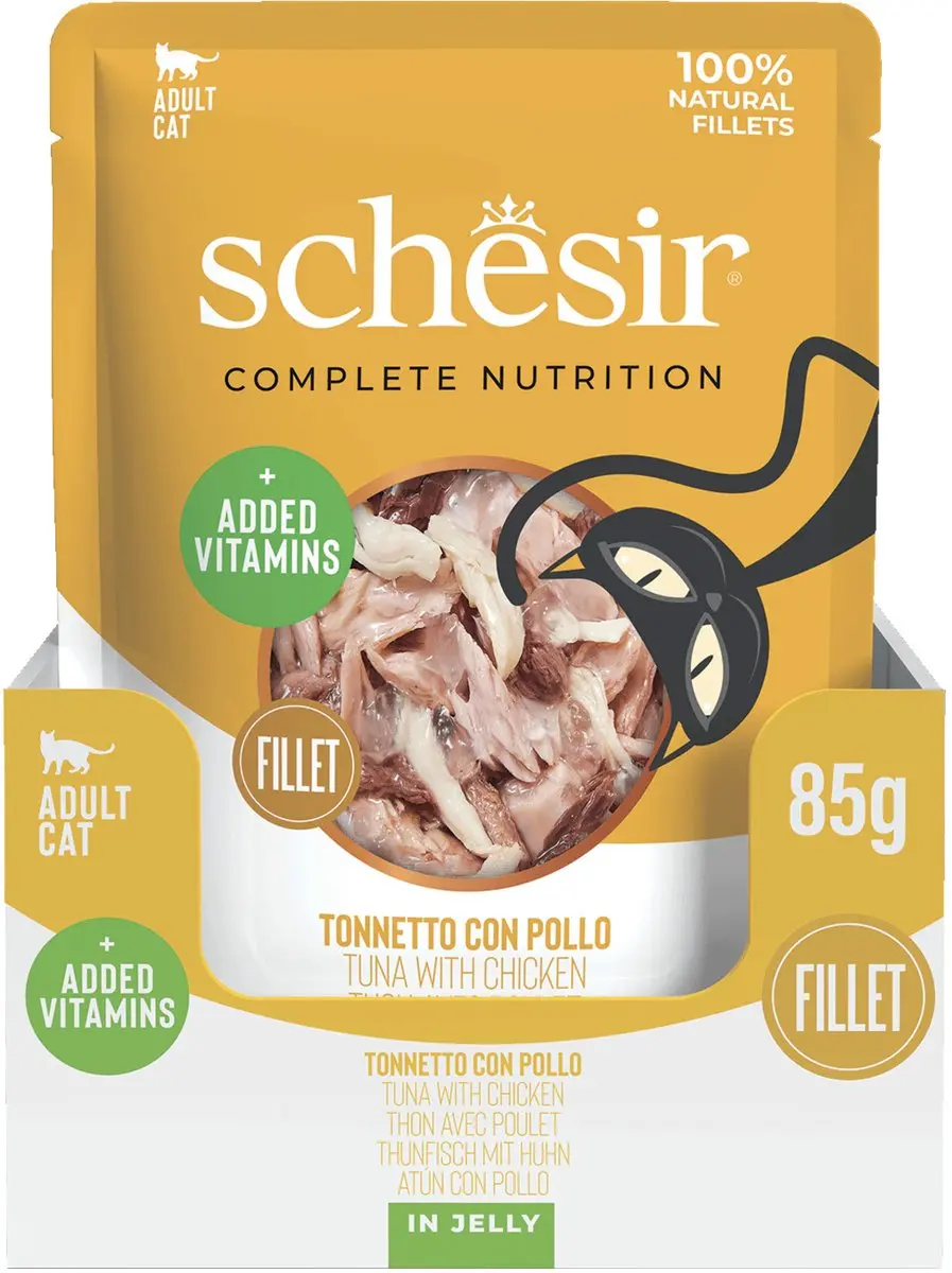 Schesir Kattenvoer Tonijn - Kip in Gelei 85g