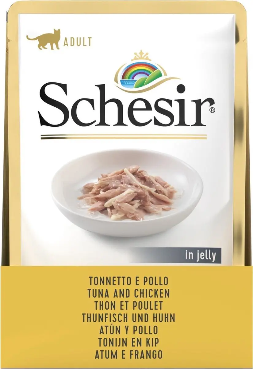 Schesir Kattenvoer Tonijn - Kip in Gelei 85g