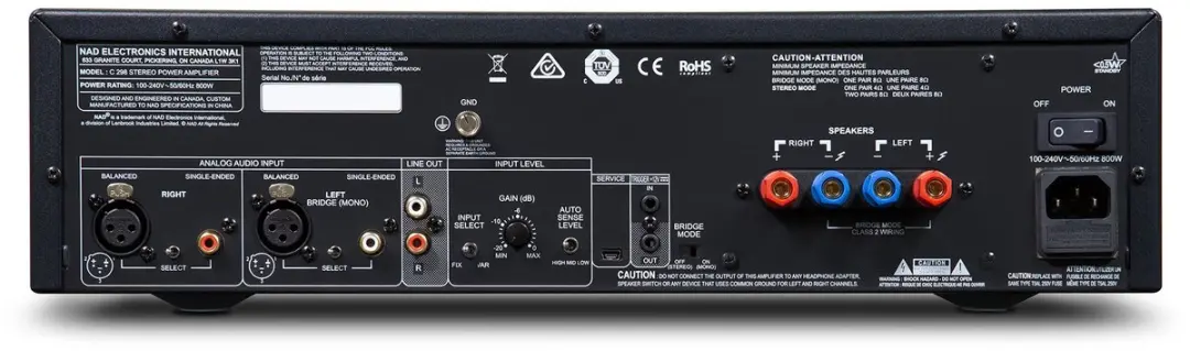 NAD C 298 Eindversterker - Zwart