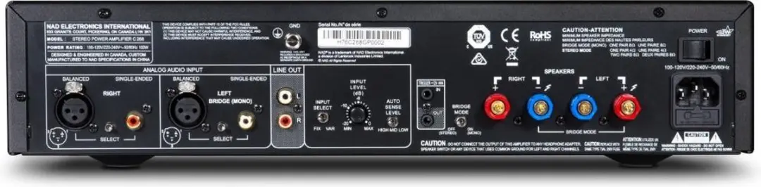 NAD C 268 Eindversterker - 2x80W - Zwart