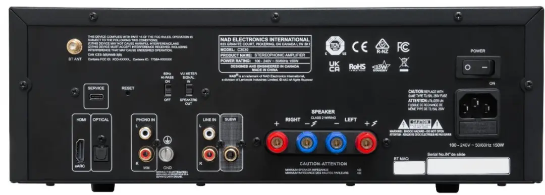NAD C3030S Versterker 50W - Zwart
