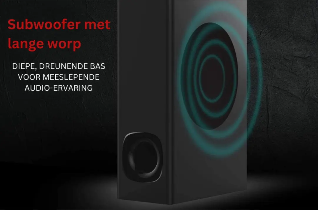 Creative Soundbar met Subwoofer - Zwart - afbeelding 3 van 6