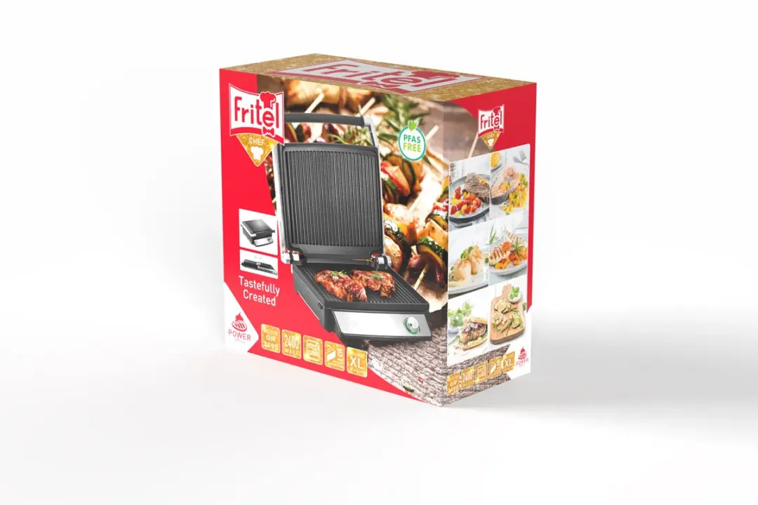 Fritel GR 3495 Grilltastic Elektrische Contactgrill 2400W - 34x27cm - Zwart