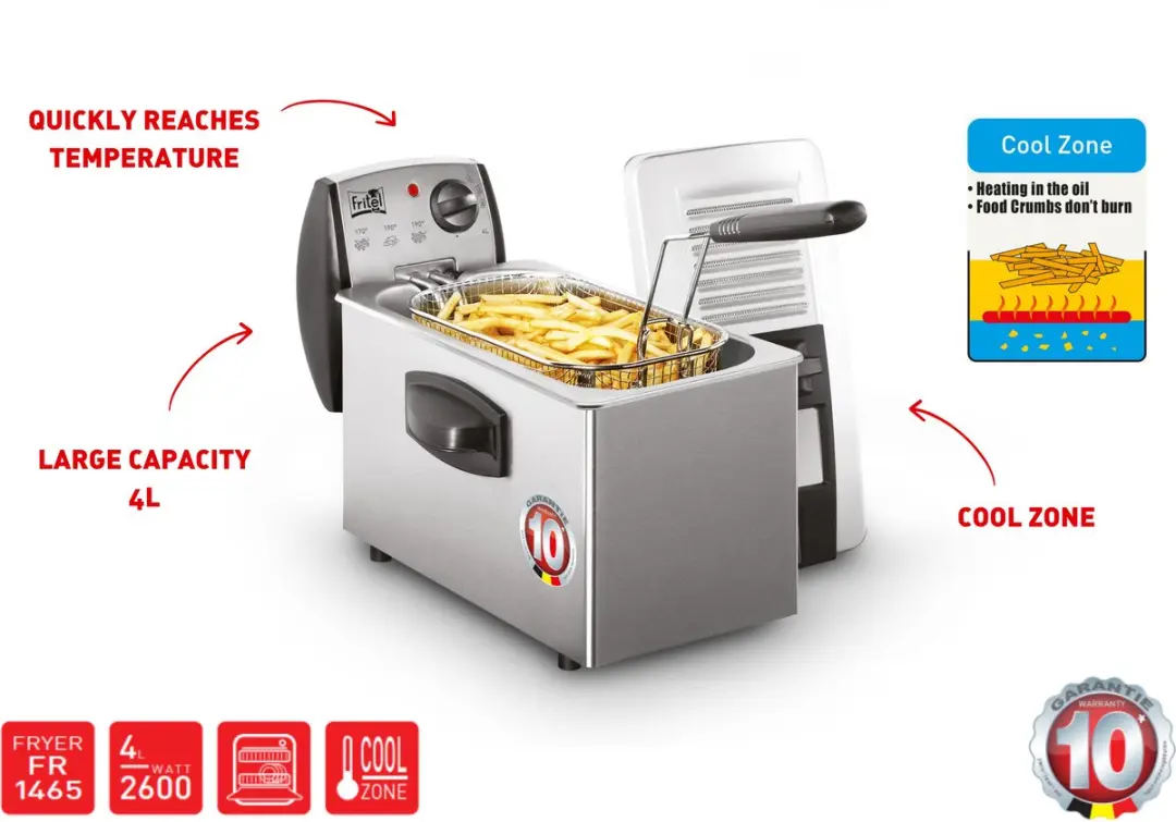 Fritel FR 1465 Friteuse - 2600W 4L - Inox