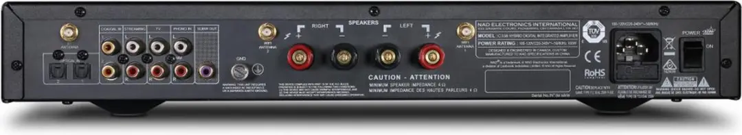 NAD C 338 Hybrid Digitale Versterker - 2x50W - Zwart