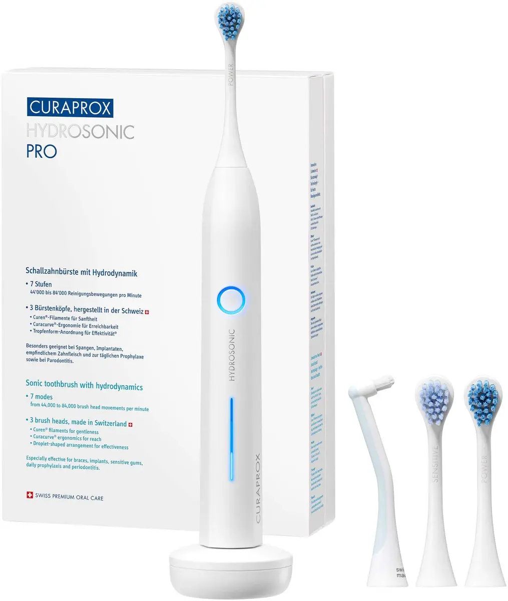 Curaprox Hydrosonic Pro Tandenborstel - 7 Snelheden - 3 Borstels - afbeelding 6 van 6
