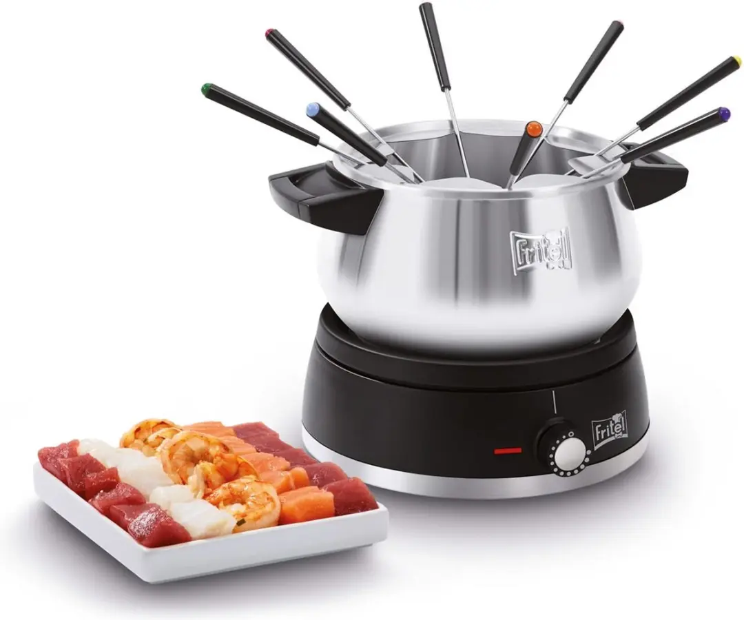Fritel F0 2580 Fonduepan - 1,5L 1500W - Zilver/Zwart