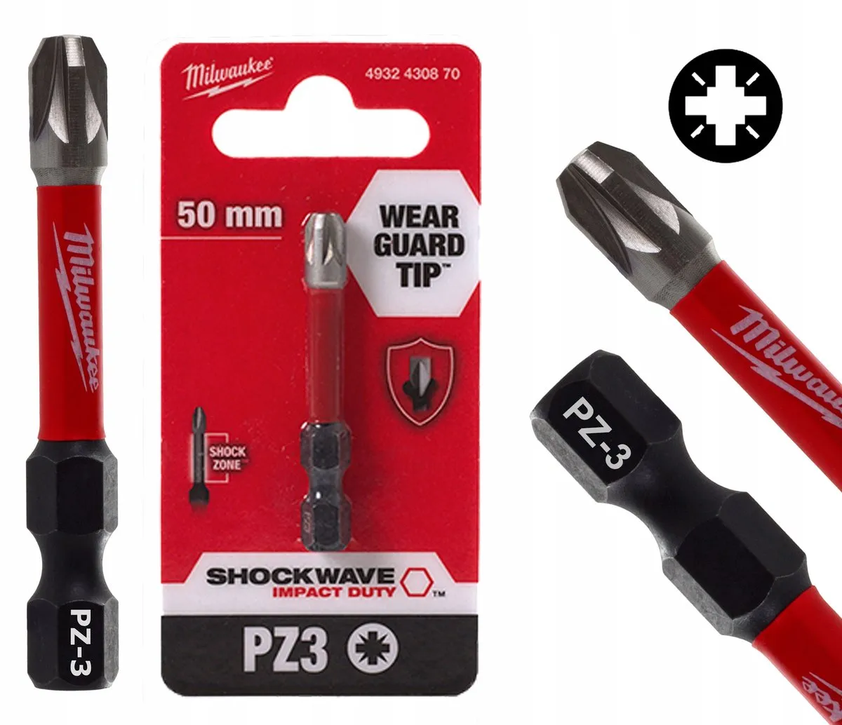 Milwaukee PZ3 Slagmoer Bit 50mm Shockwave Impact Duty
