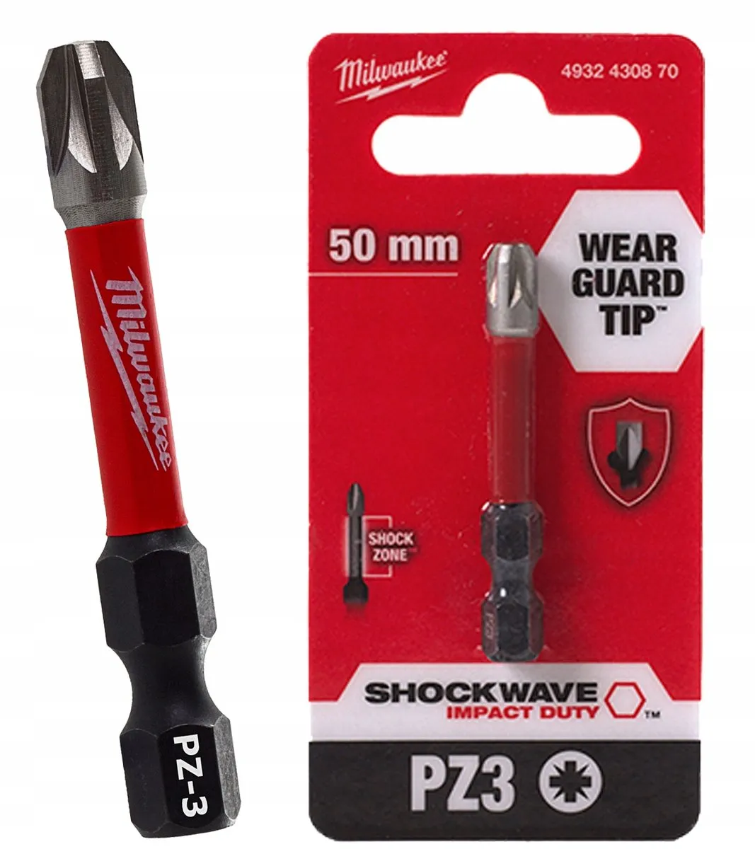 Milwaukee PZ3 Slagmoer Bit 50mm Shockwave Impact Duty