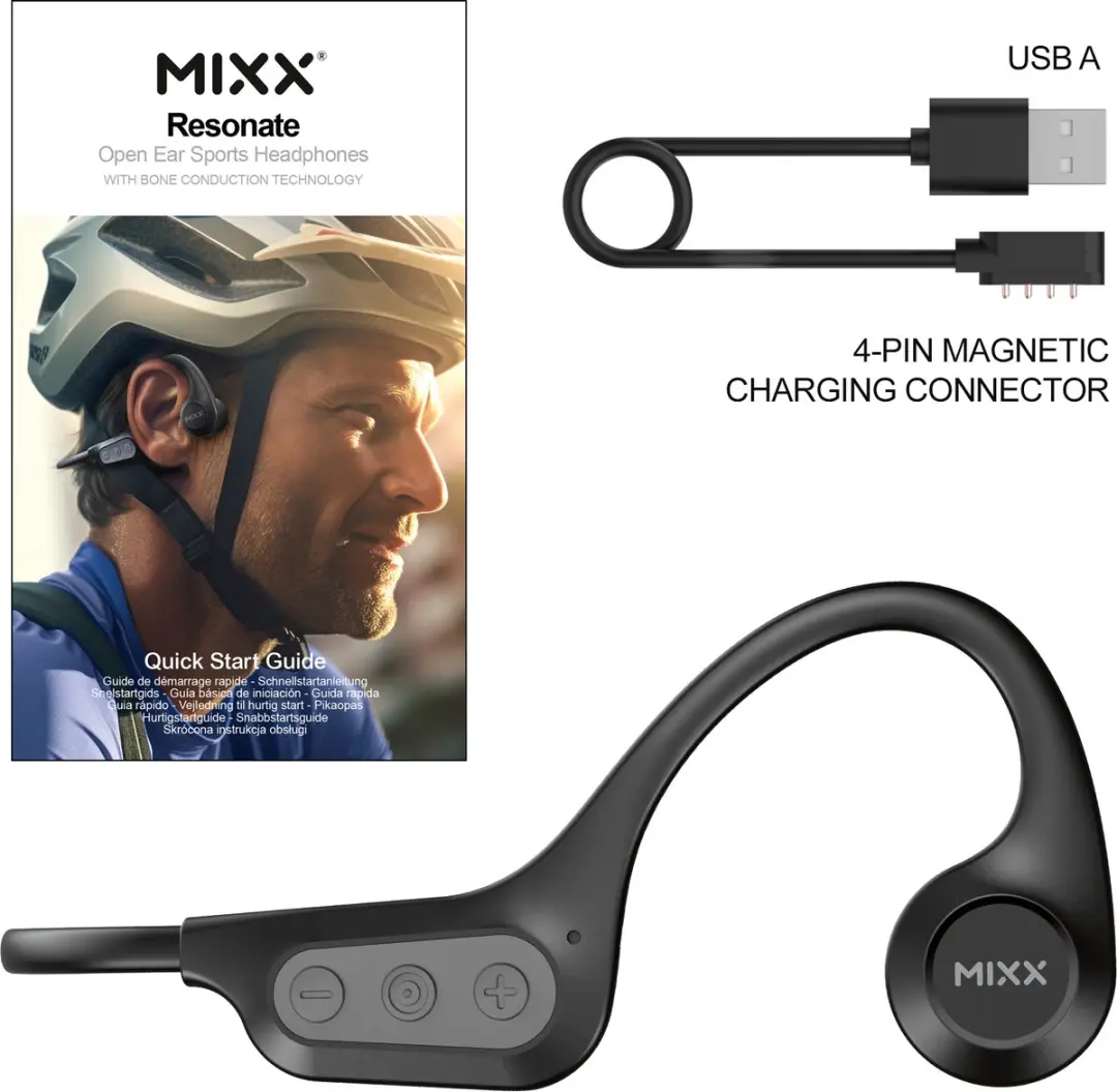Mixx Resonate Bone Conduction SBSP-BC-BK-502 Sport Oortjes - Zwart