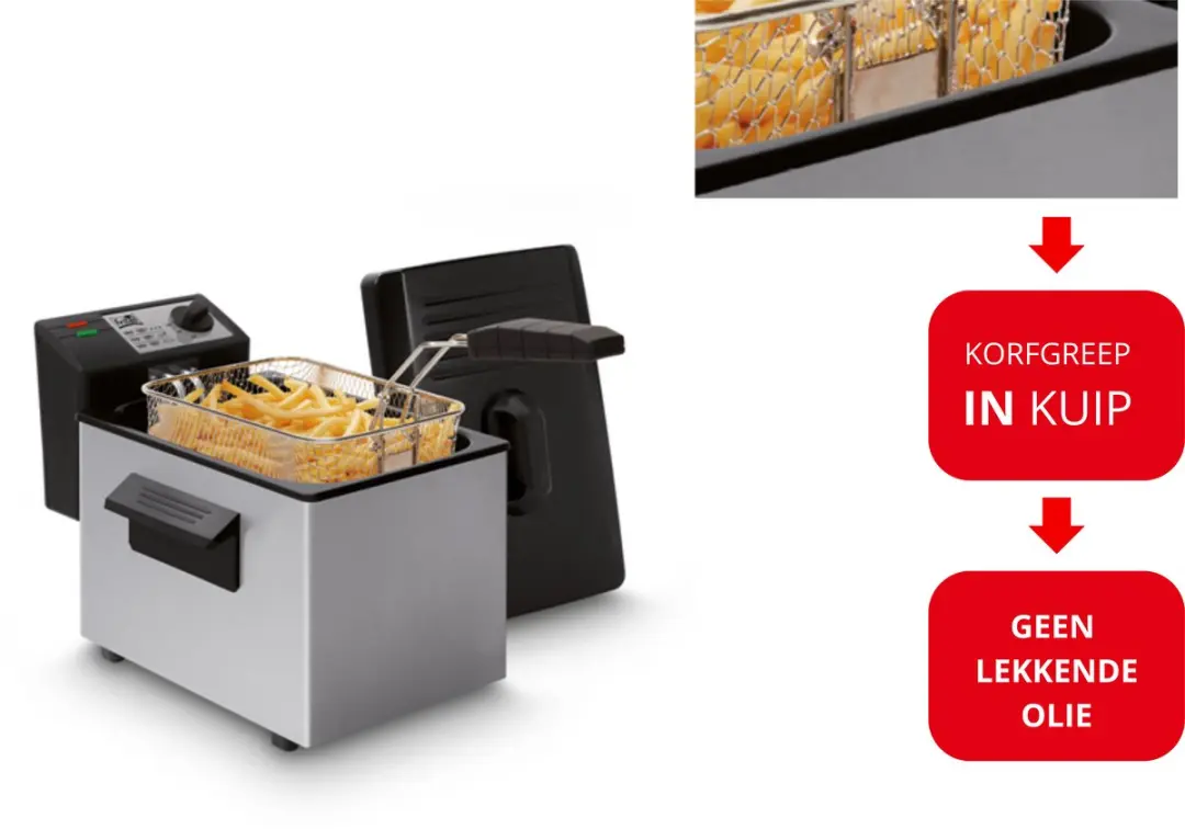 Fritel A101 Friteuse 2000W 3L - Antistofdeksel