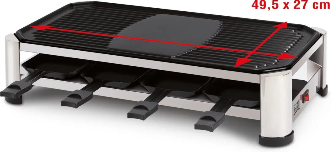 Fritel Raclette Grill RG 2170 - 1500W - 8 Personen - Incl. 8 Pannetjes