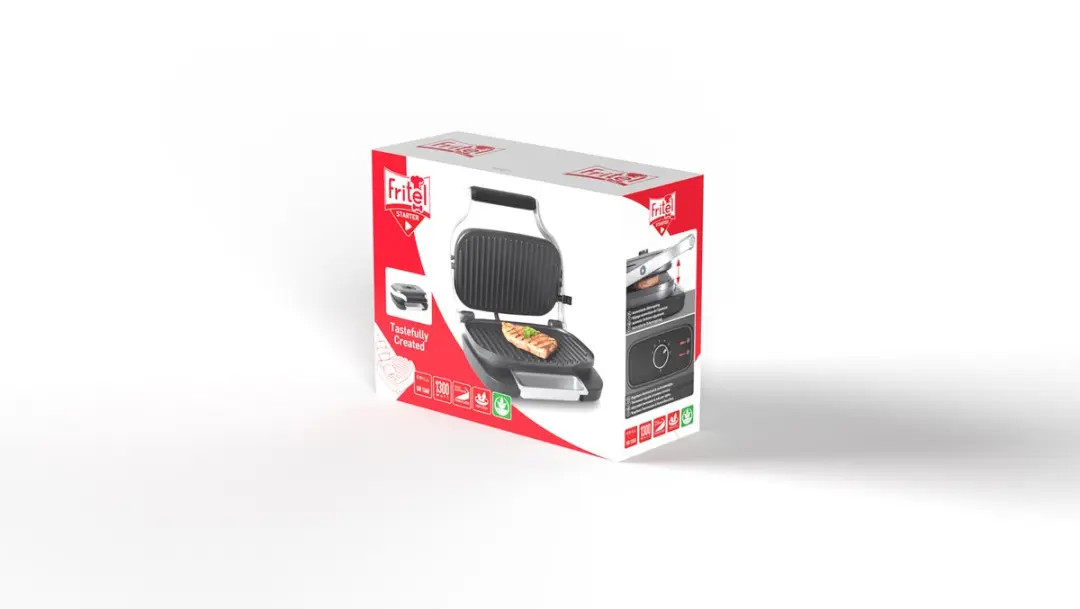 Fritel GR 1360 Panini Tosti Toestel 1300W - Zwart