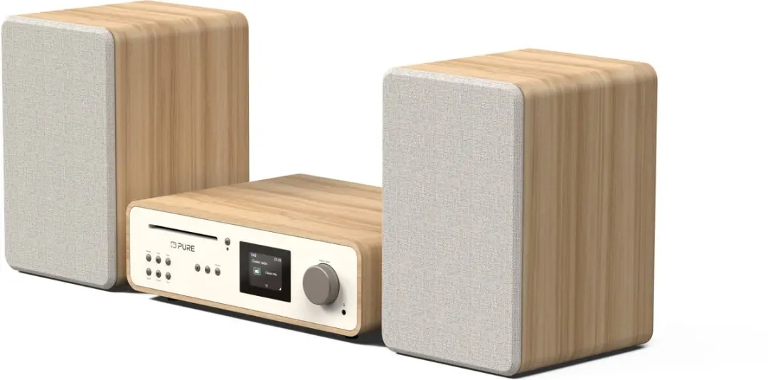 Pure 252807 Draagbare Stereo-installatie 50W DAB/DAB+/FM - Eiken/Wit