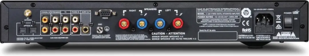 NAD C 328 Hybrid Digitale Versterker - 2x50W - Zwart