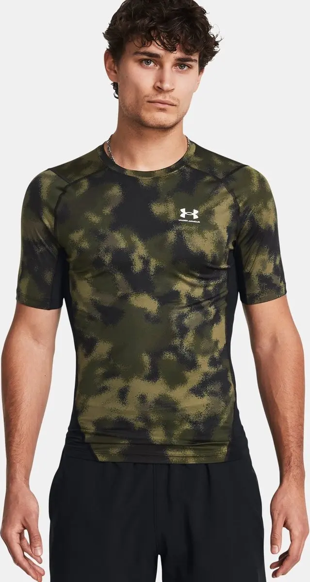 Under Armour Heatgear Compressieshirt - Groen - S