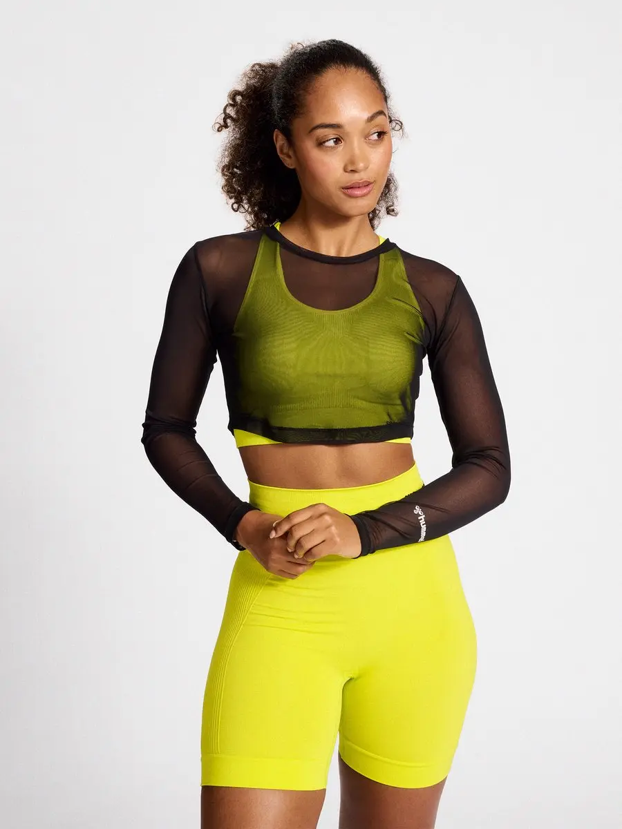 Hummel Fierce Mesh Dames T-shirt Lange mouwen XS - Zwart