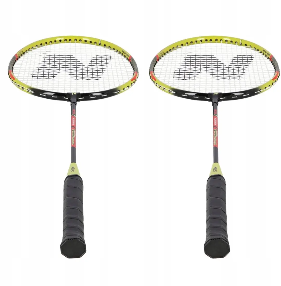 Nils Badmintonset - 2 Rackets, 3 Dons, Geel