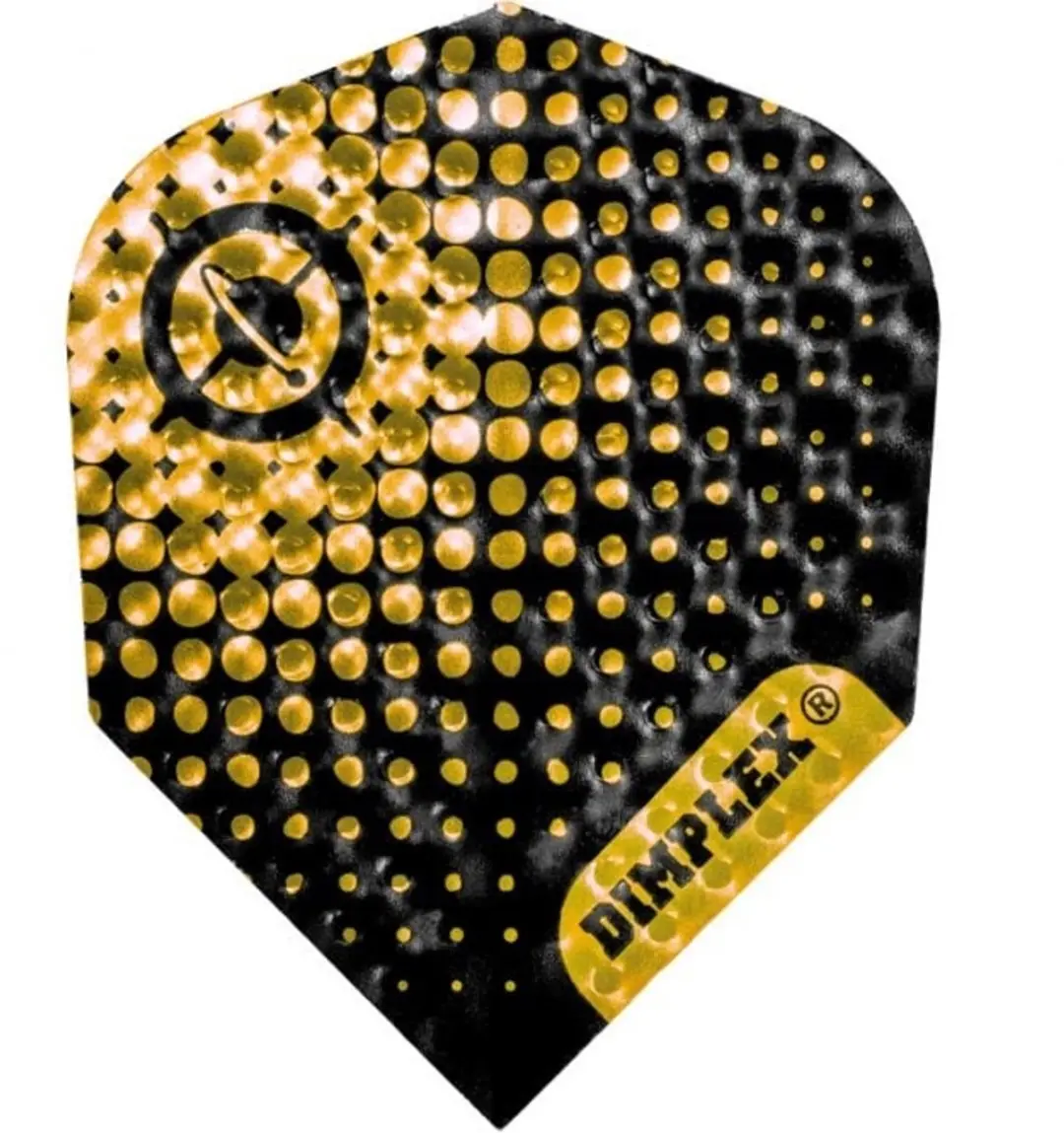 Harrows Dimplex HF4001 Dart Flights - 3 Stuks - Zwart/Goud