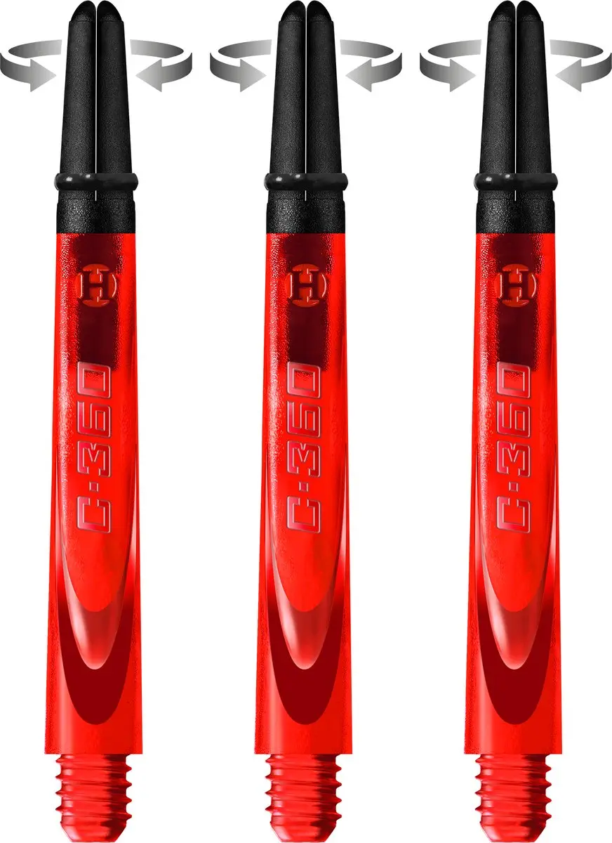 Harrows Carbon 360 Shafts SH2063 - 3 Stuks - Rood