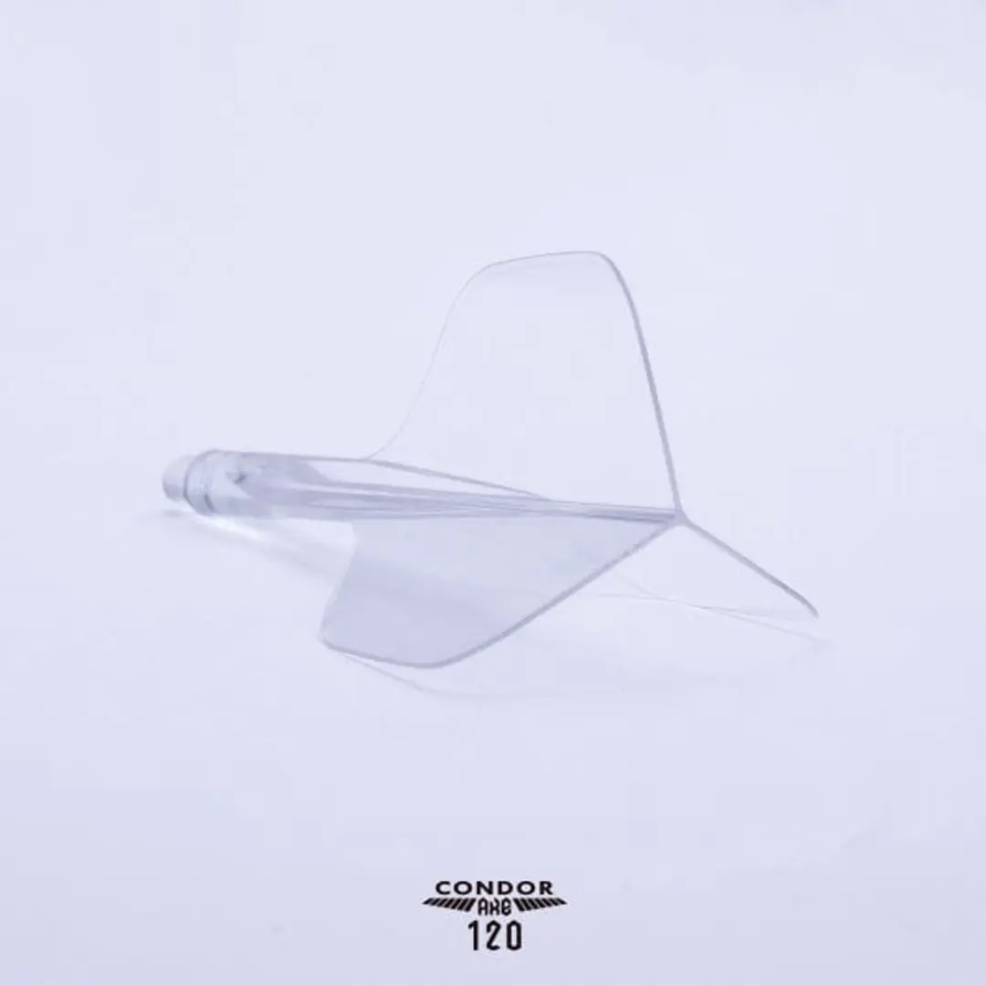 Condor AXE 120 Trifin Clear Small Dart Flights - 3 Stuks - afbeelding 3 van 5