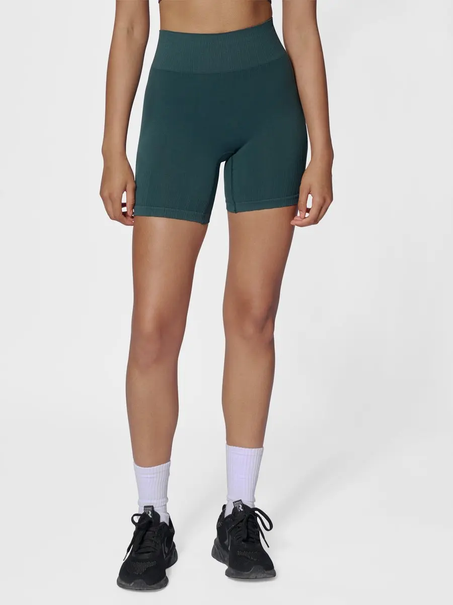 Hummel Define Seaml Scrunch Shorts Dames - XS - Green Gables