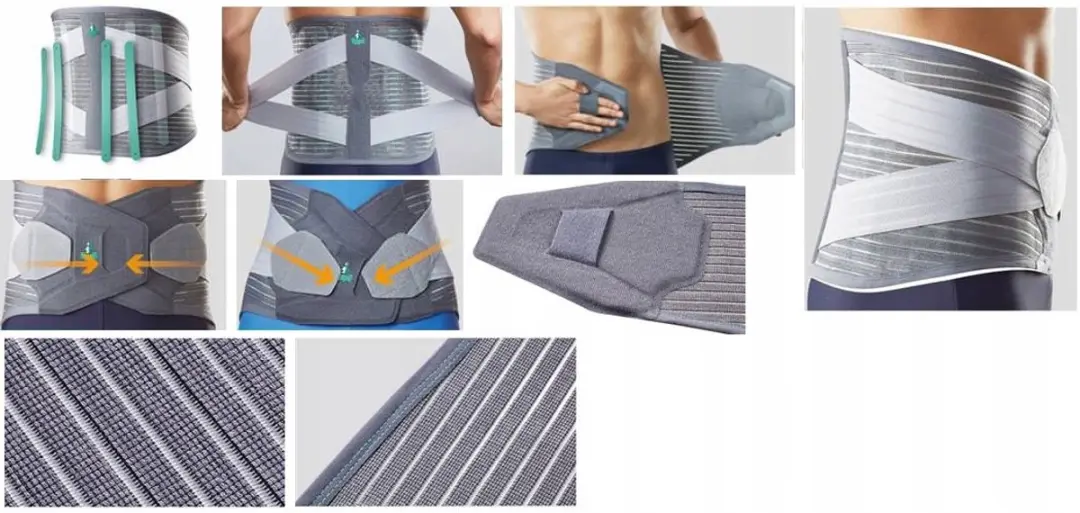 OPPO Hoge Lendensteun L - Rugbrace 90-100cm Grijs
