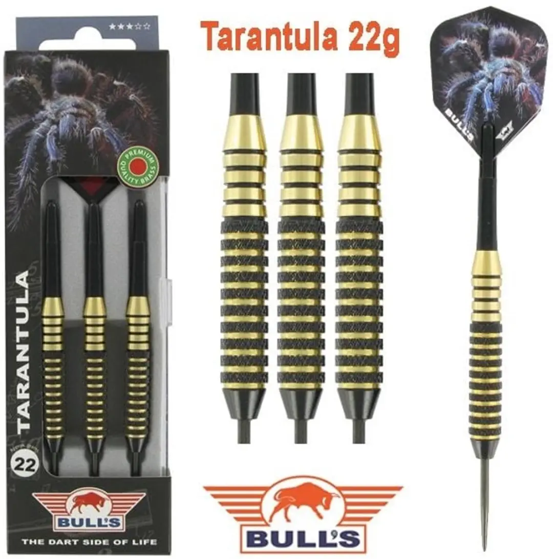 Bull's Tarantula Dartpijlen 22g - Goud - 3 Stuks