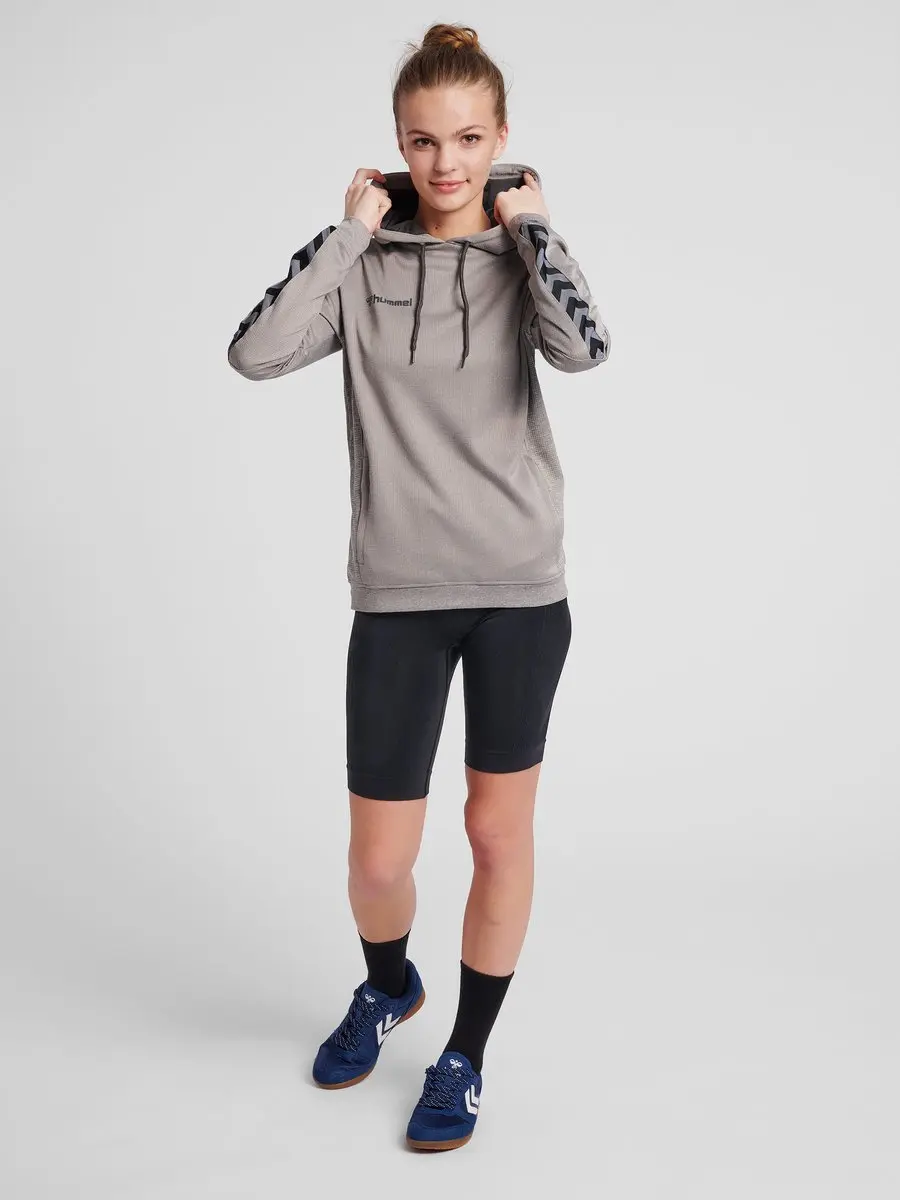 hummel Authentic Poly Hoodie Dames - XS - Grijs