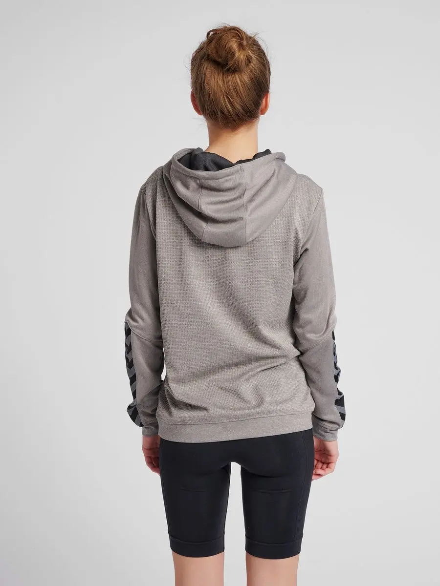 hummel Authentic Poly Hoodie Dames - XS - Grijs