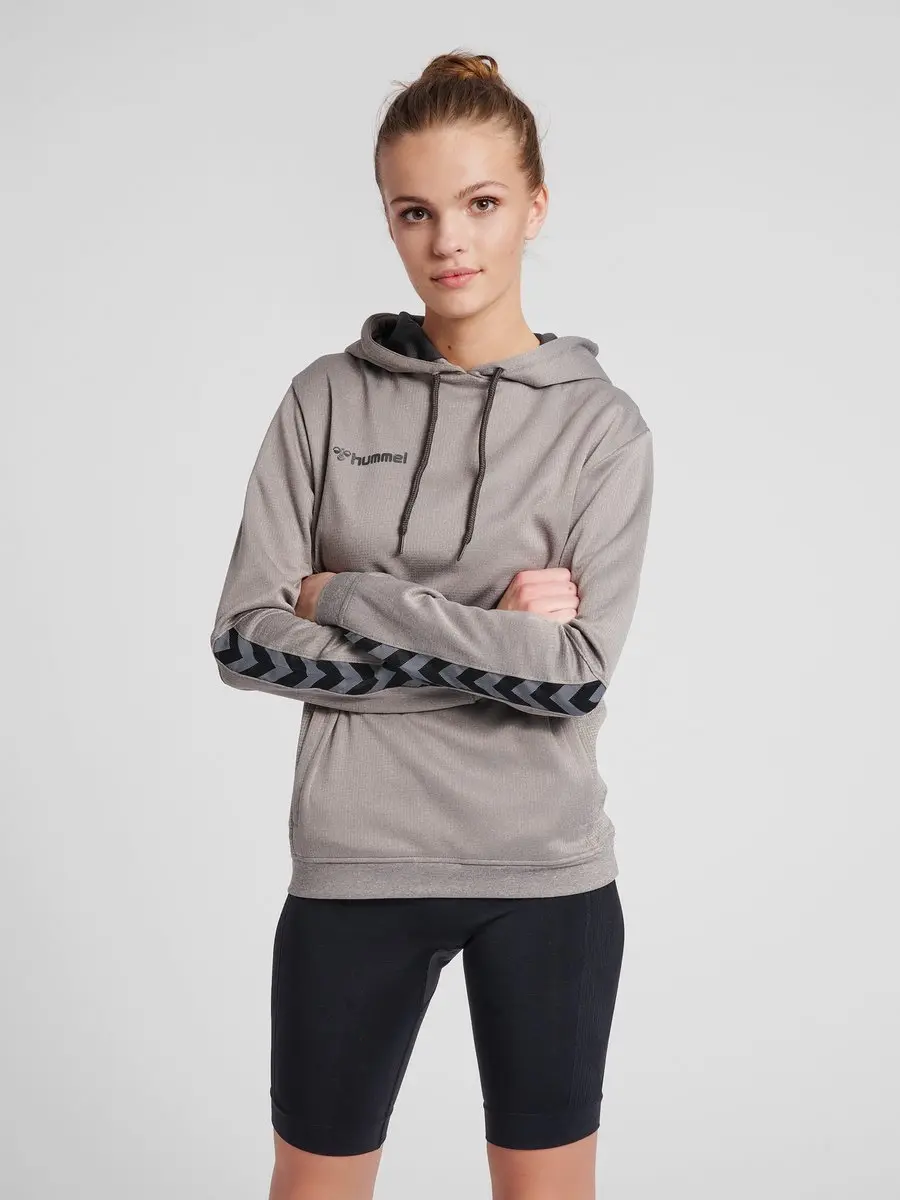 hummel Authentic Poly Hoodie Dames - XS - Grijs