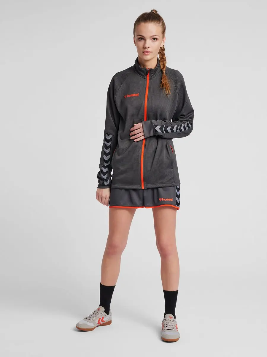 Hummel Authentic Women Polyester Zip Jacket - M - Grijs