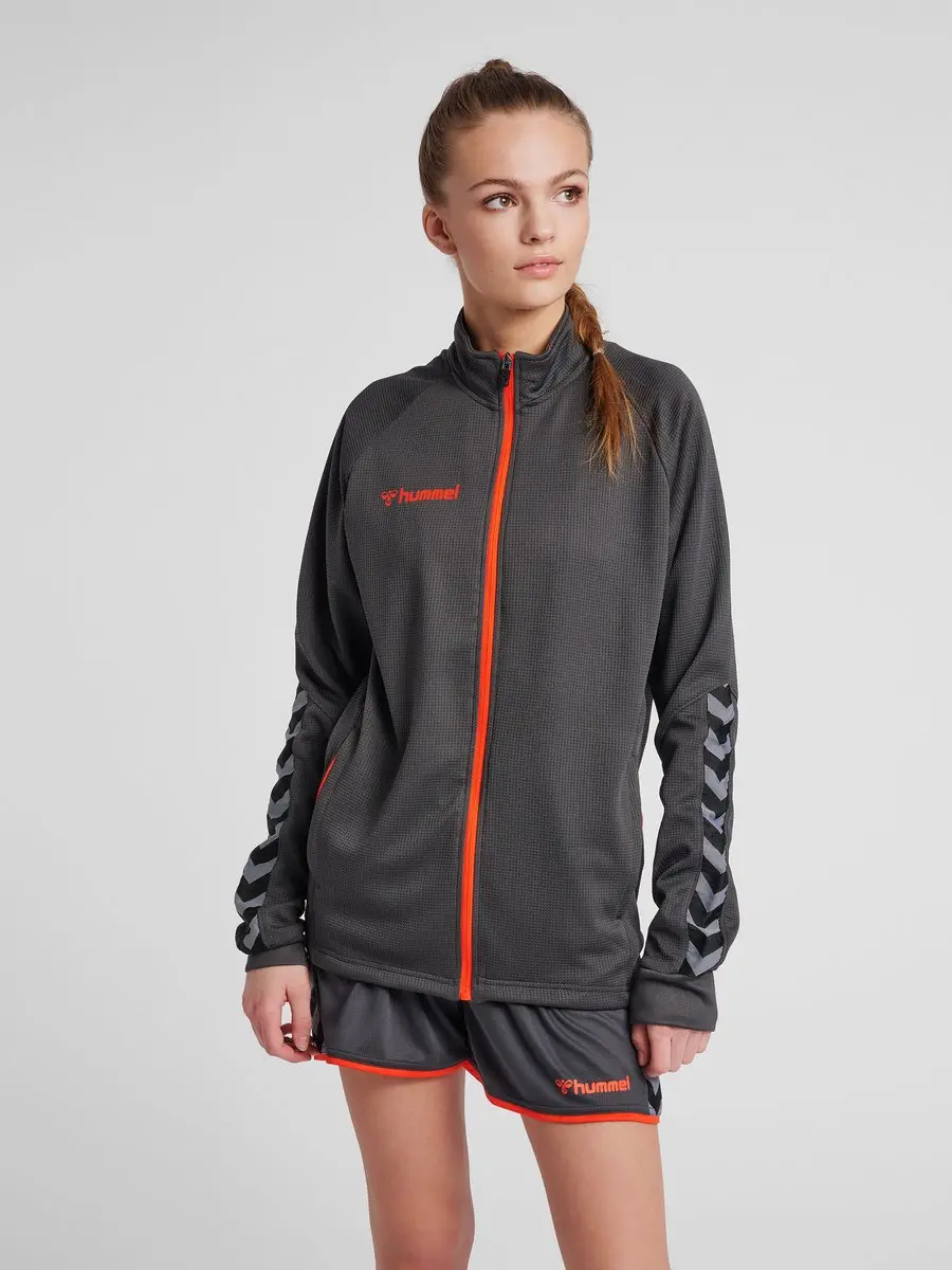 Hummel Authentic Women Polyester Zip Jacket - M - Grijs