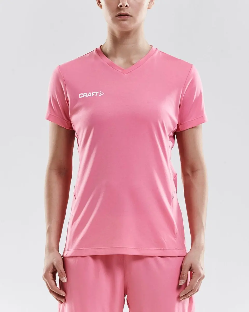 Craft Squad Jersey Solid W - Maat M - Roze/Wit