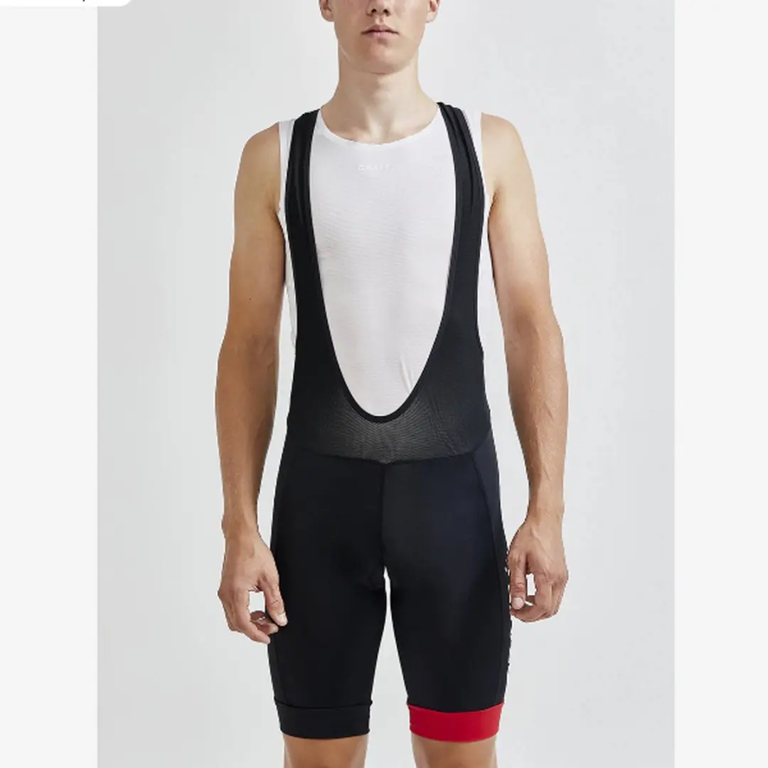 Craft Core Endurance Bibshort Fietsbroek - L - Zwart/Rood