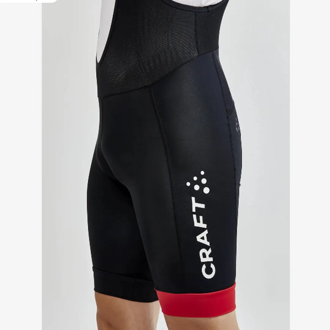 Craft Core Endurance Bibshort Fietsbroek - L - Zwart/Rood