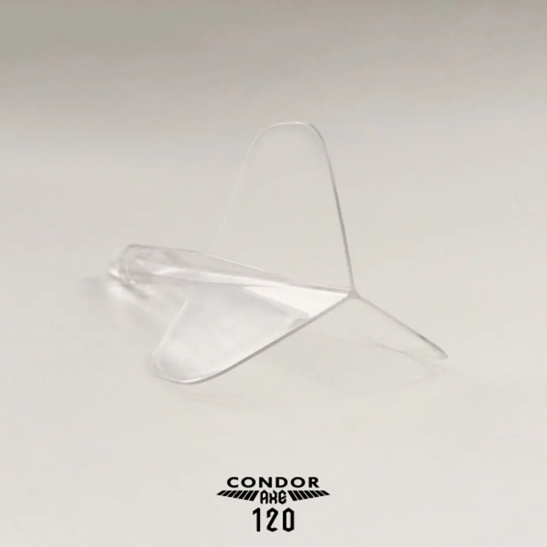 Condor AXE 120 Trifin Clear Dart Flights - Transparant - afbeelding 2 van 2