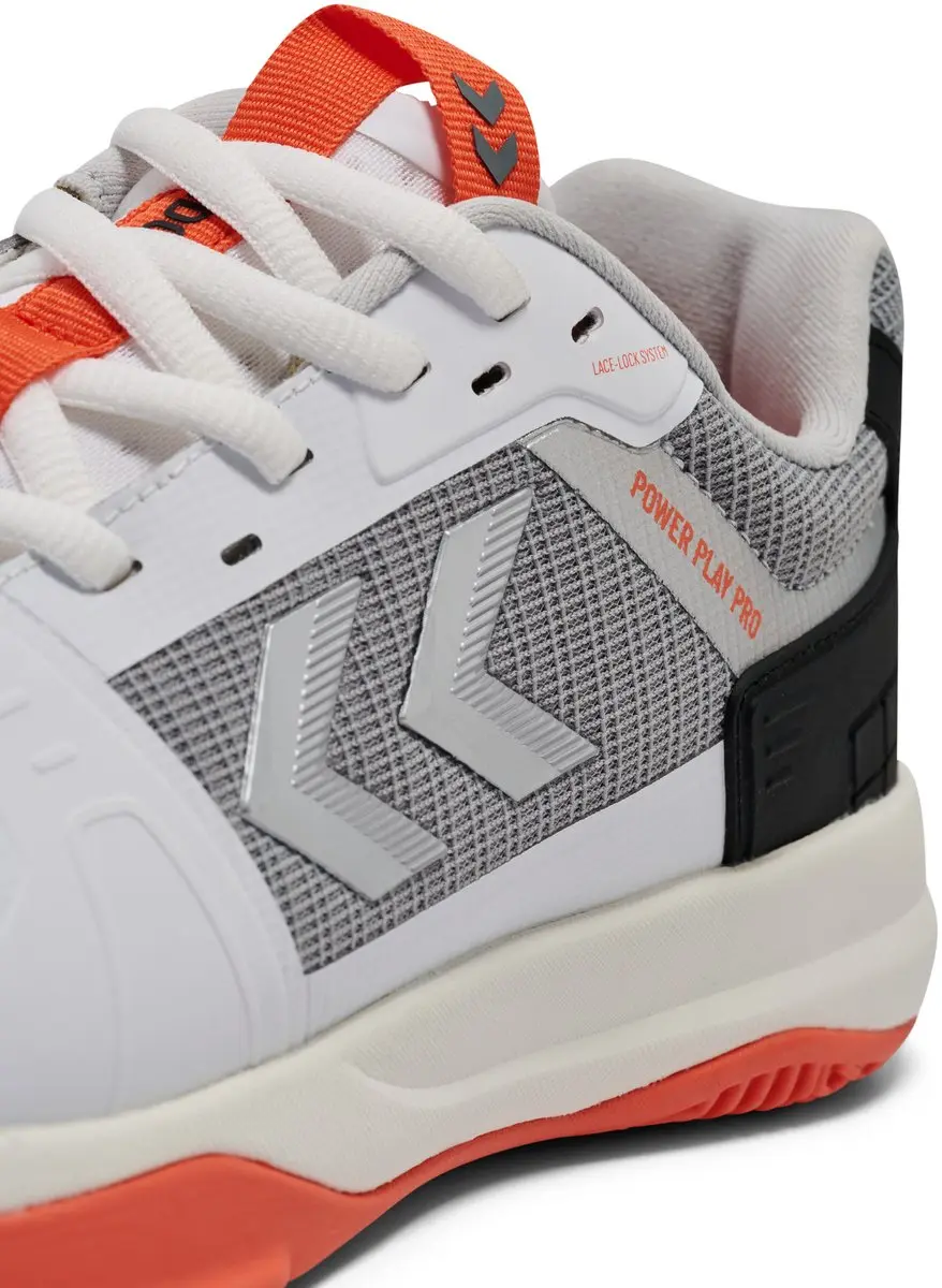 Hummel Power Play Pro 225338 Handbalschoenen - 37.5 - Wit/Zwart/Rood