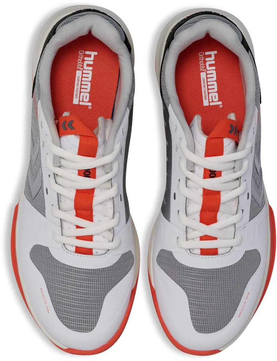 Hummel Power Play Pro 225338 Handbalschoenen - 37.5 - Wit/Zwart/Rood