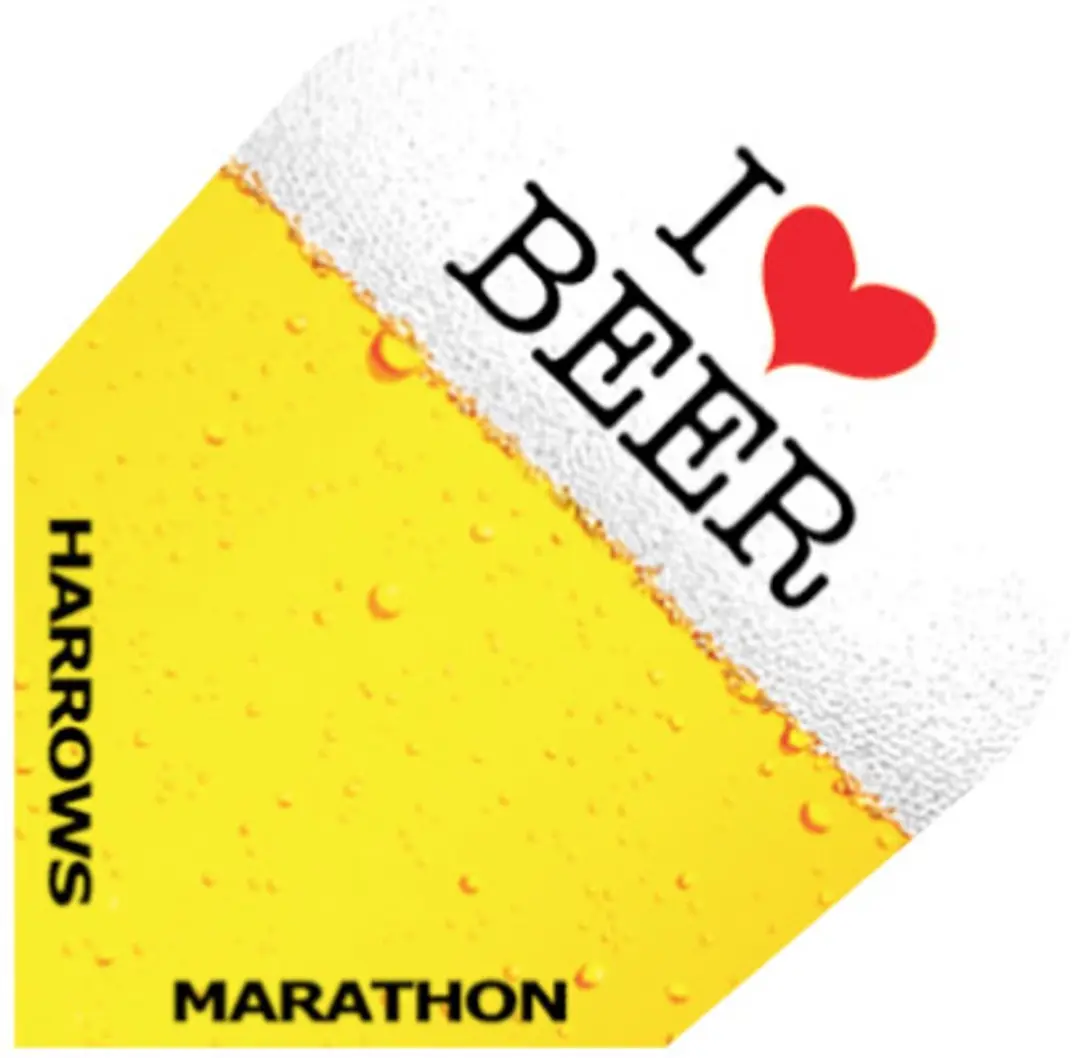Harrows Marathon Beer Dart Flights HF1534 - Geel