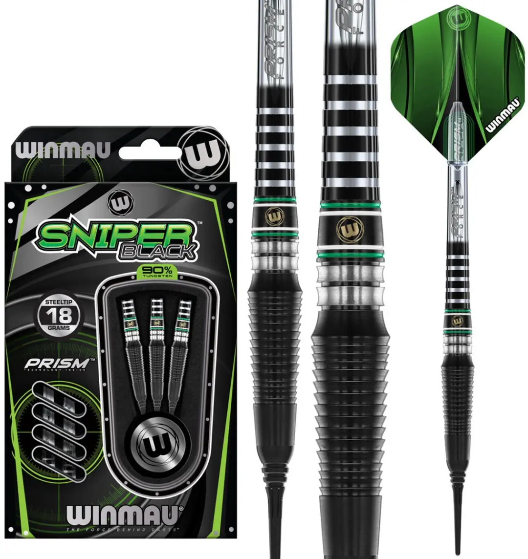 Winmau Sniper Black V2 Soft Tip Darts