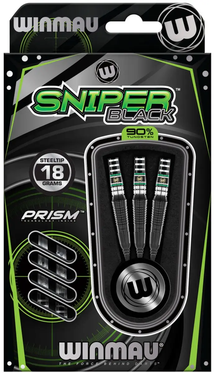 Winmau Sniper Black V2 Soft Tip Darts - 3 Stuks - afbeelding 6 van 6