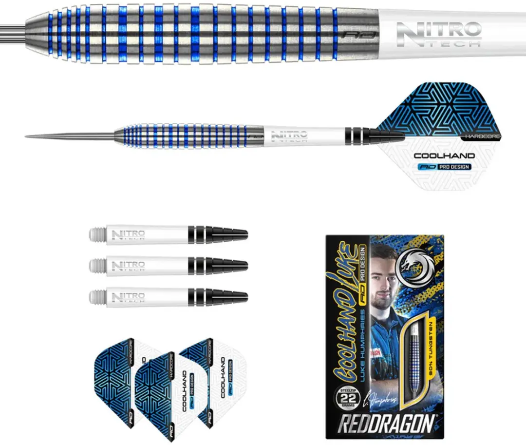 Red Dragon Luke Humphries TX3 Blue 90% Darts - 3 Stuks