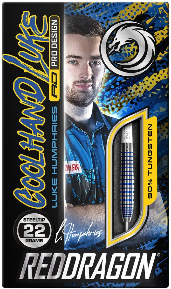 Red Dragon Luke Humphries TX3 Blue 90% Darts - 3 Stuks