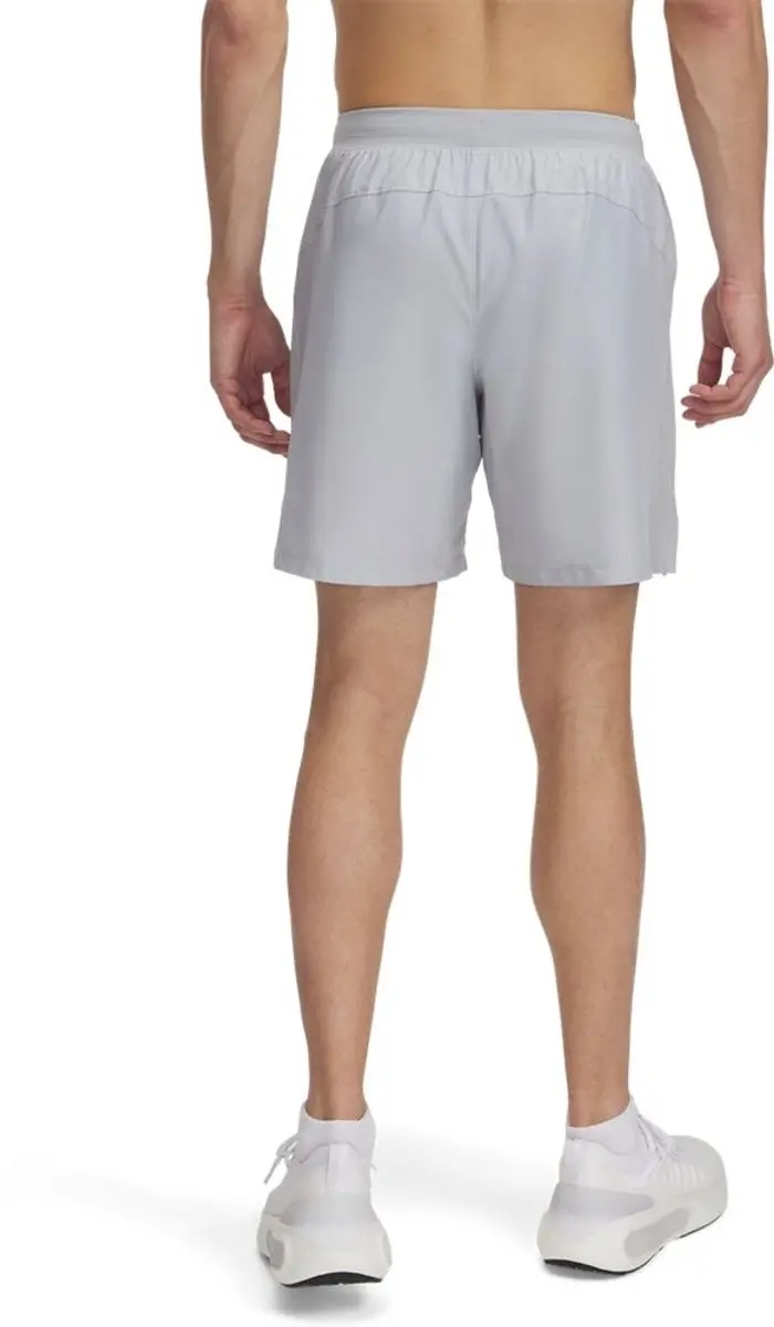 Under Armour UA Launch 7" Shorts - Heren Sportbroek M - Mod Grijs/Wit/Reflecterend - afbeelding 6 van 6