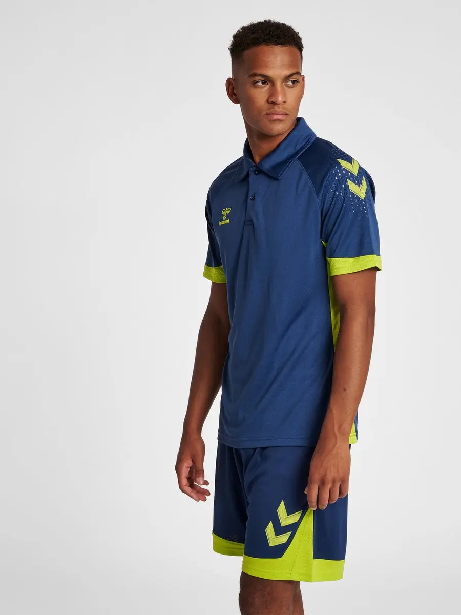 Hummel HML Lead Functioneel Polo - S - Dark Denim