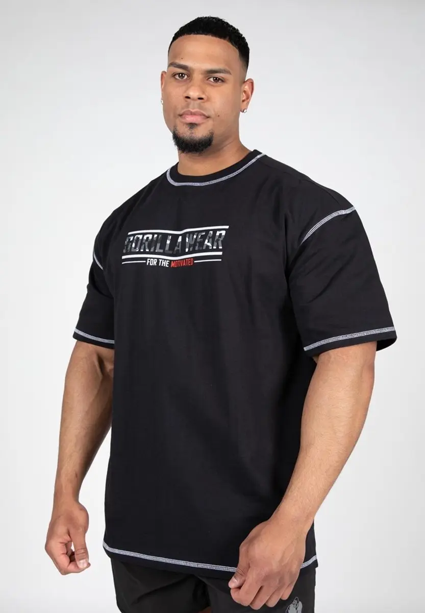 Gorilla Wear Saginaw Oversized T-shirt XL - Zwart - afbeelding 6 van 6