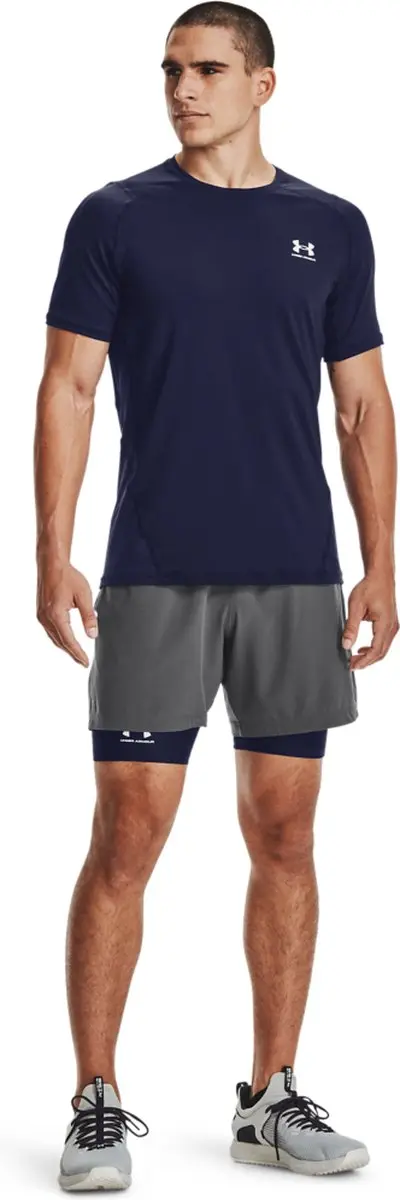 Under Armour UA HG Armour Shorts Heren - Navy/Wit - M
