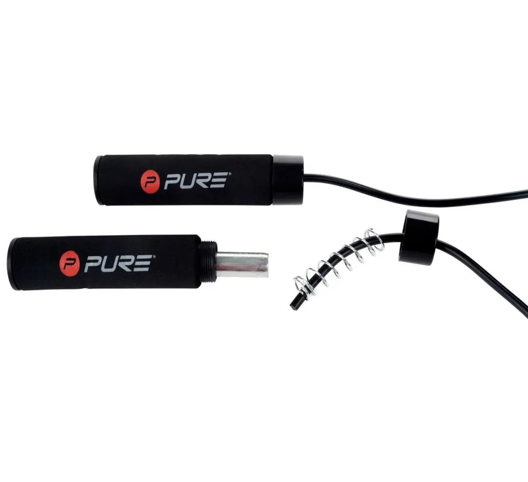 Pure Springtouw met gewichtjes - Grijs/Zwart