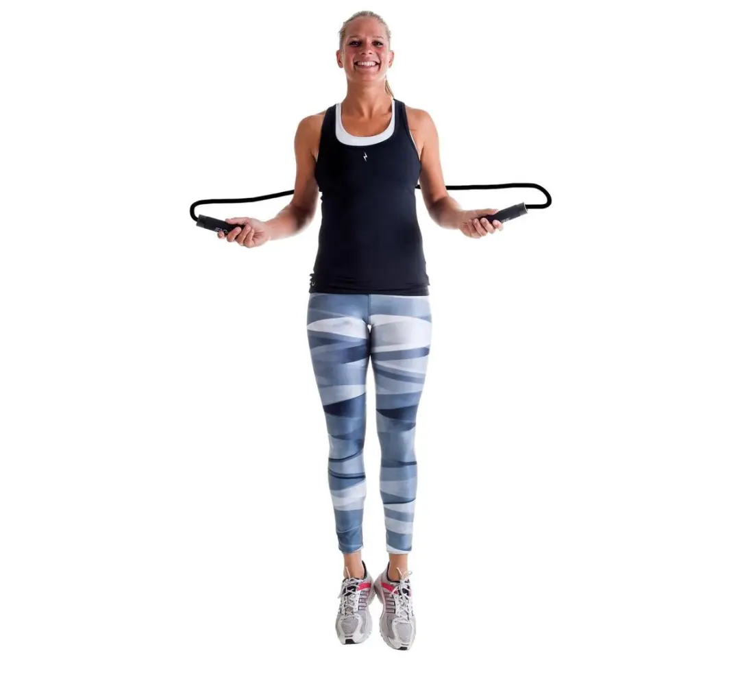 Pure Springtouw met gewichtjes - Grijs/Zwart